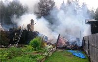 Два дома в поселке Чащино пострадали от пожара (фото)
